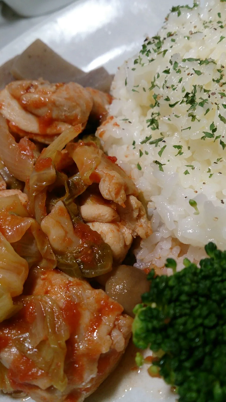 春キャベツと鶏肉のトマト煮･バターライス添え|天野めぐみさん