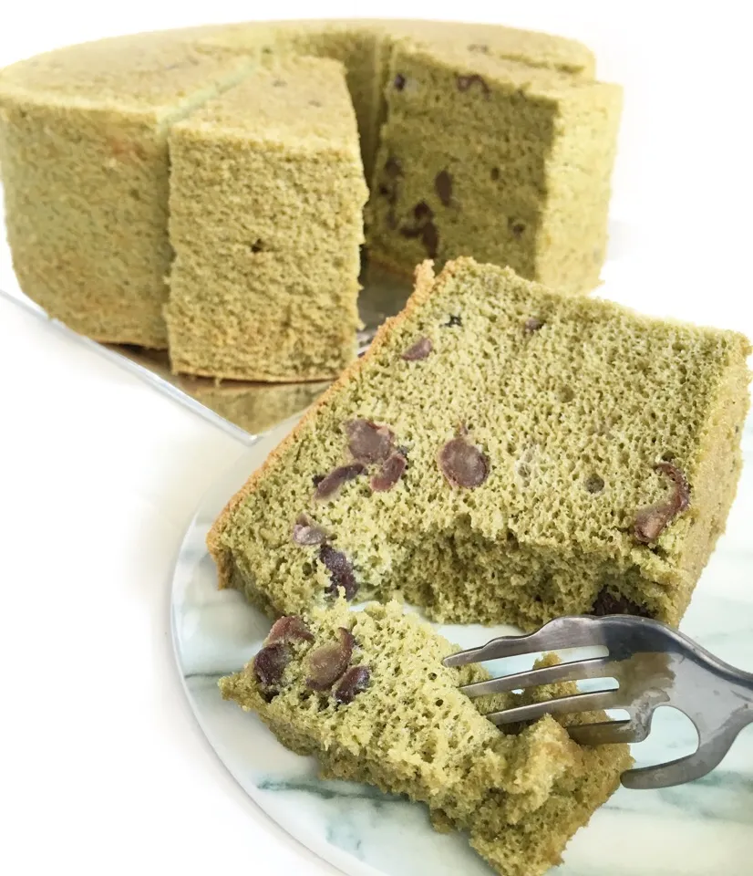 Matcha Azuki chiffon cake|coxiella24さん