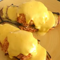 Snapdishの料理写真:Remixed Version of egg Benedict with fried pouched eggs and eggplant|Olivia L Ageeさん