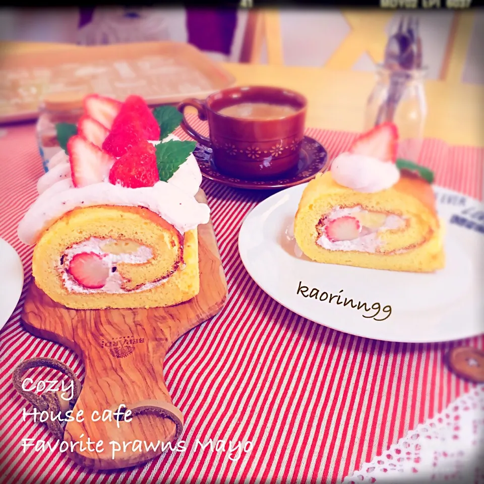 Snapdishの料理写真:いちごのロールケーキ|かぉりさん