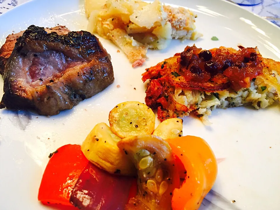 Passover Lamb, Potato Latkes, Roasted Vegetables, Potato Kugel|Cheryl Melnickさん