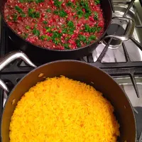 Goat and lamb stew in pomegranate juice and walnuts with saffron rice|CookingWithLoveさん