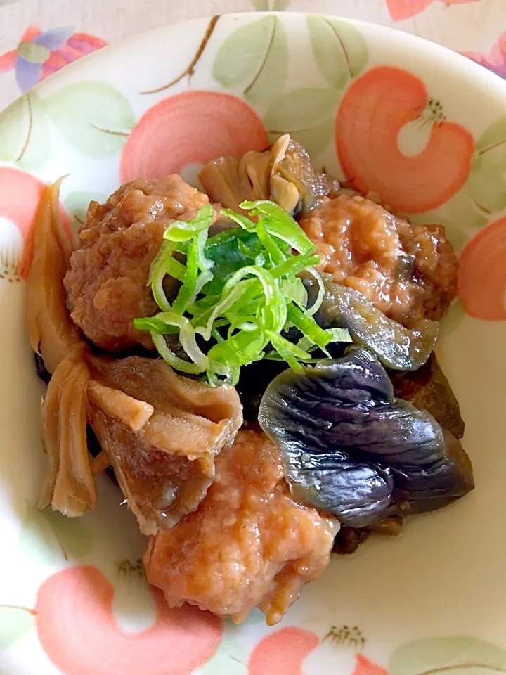 茄子と舞茸つくね煮込み|寧々栄養士さん