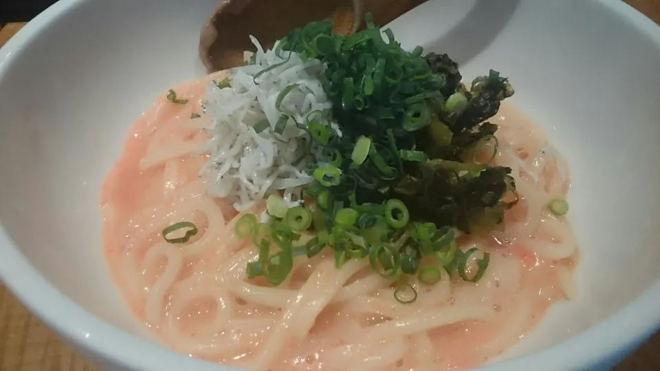 Snapdishの料理写真:釜揚げしらず明太子うどん|サイファさん