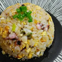 鮑と蛸の海鮮チャーハン