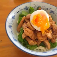 豆腐と味噌煮鶏肉のヘルシー丼|こったんさん