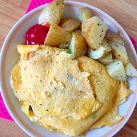 エッグスシングスを再現😋💕ベーコンとほうれん草のチーズオムレツ🍴|あみさん