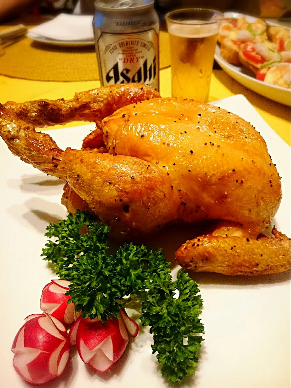 Snapdishの料理写真:ローストチキン🍗🍴🍺Ψ(￣∇￣)Ψ|ナムナムさん