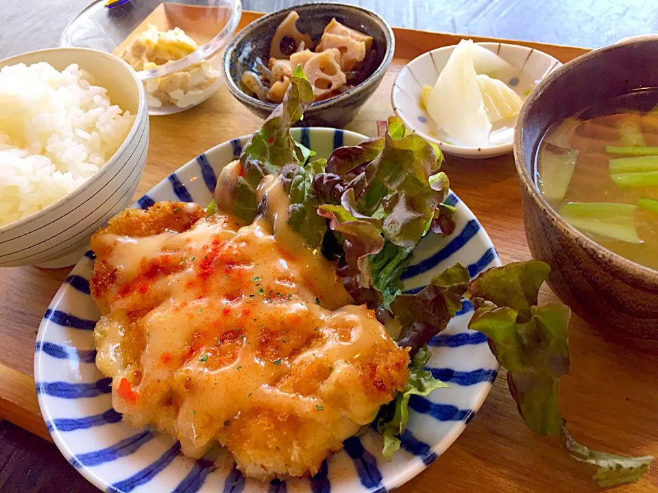 チーズカツレツ定食|あぼちさん