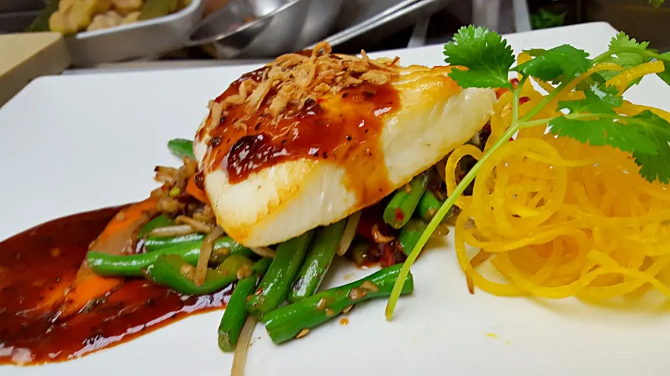 Pan Roasted Halibut with Blackbean Sauce|SONN'Sさん