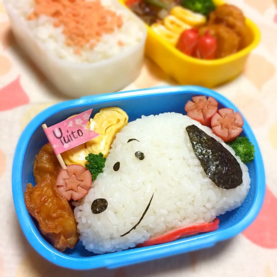 親子遠足＊息子くんはスヌーピー弁当♡|＊Ｃ＊さん