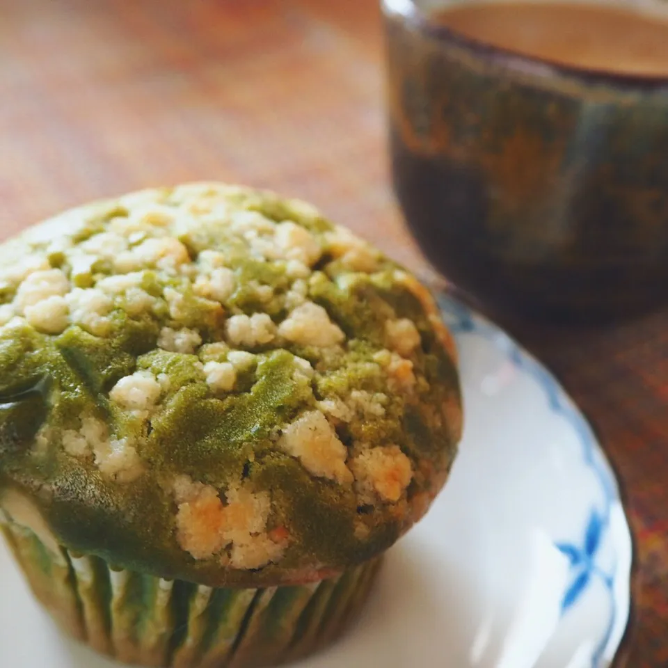 抹茶とこしあん、チーズクランブルマフィン頂きました☻|みりんさん