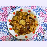 茄子と豚バラの甘酢炒め