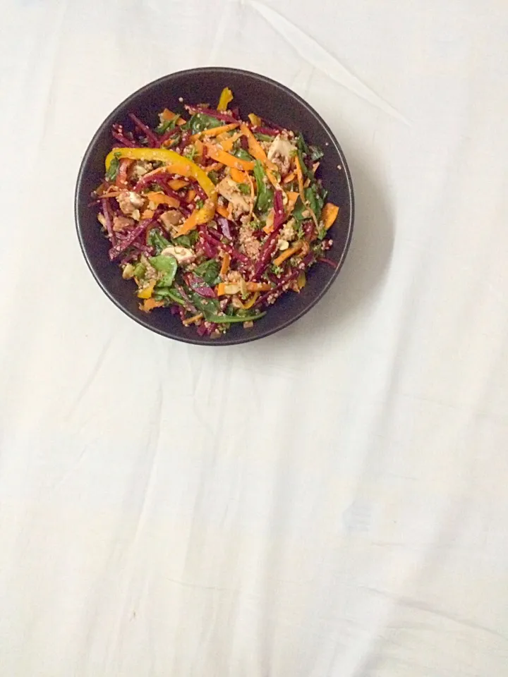 Beetroot beans salad with balsamic sun dried tomato dressing olive oil|aanchalさん