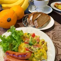 Snapdishの料理写真:朝食🍊