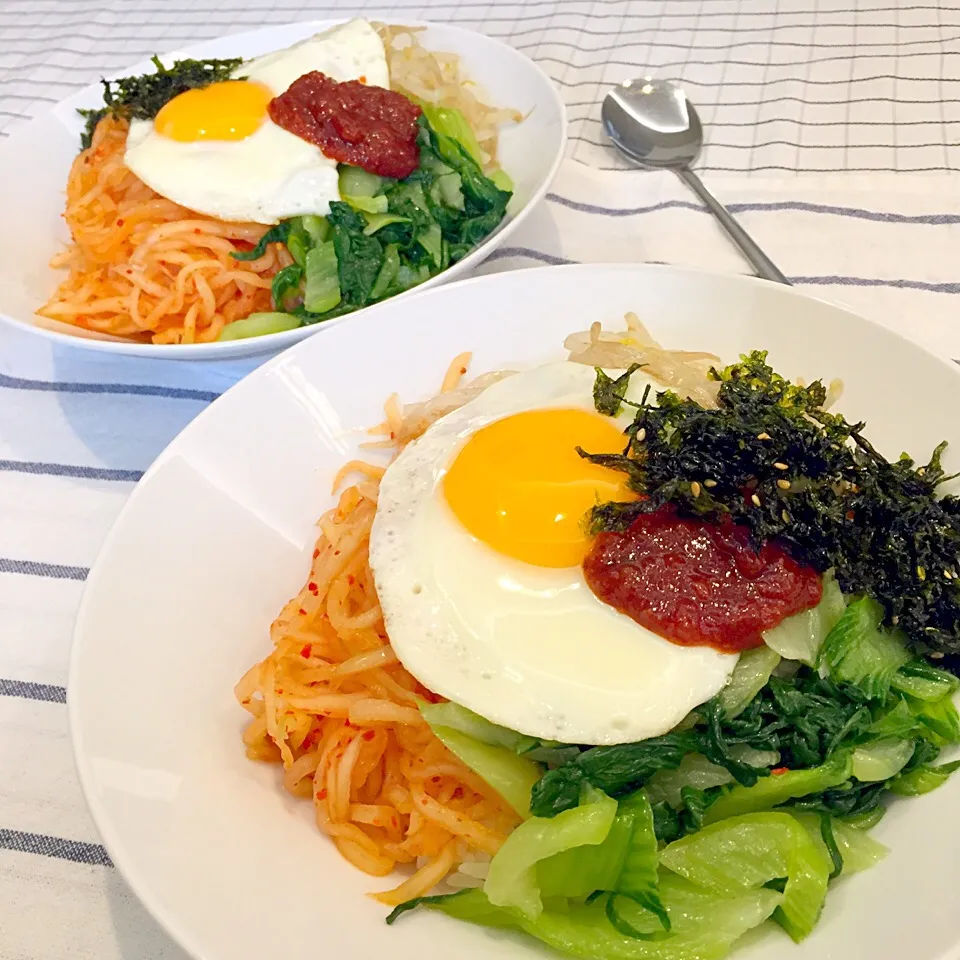 무생채비빔밥またまたムセンチェビビンバ❤️よ〜く混ぜて食べるよ😍 #ムセンチェビビンバ|ヨッチャンさん