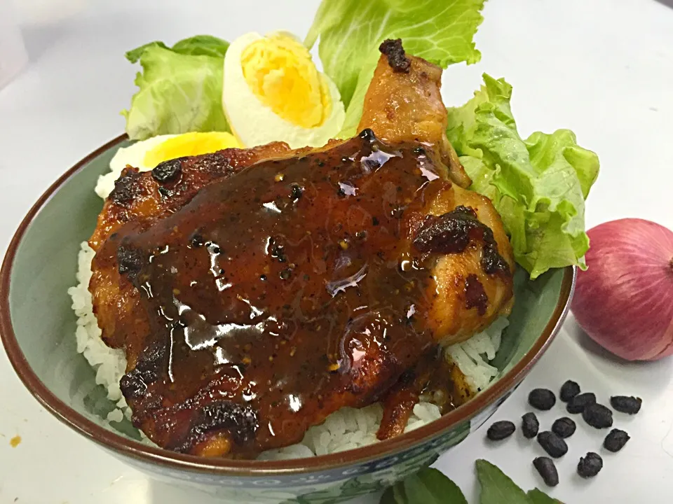 Black pepper chicken leg|babyさん