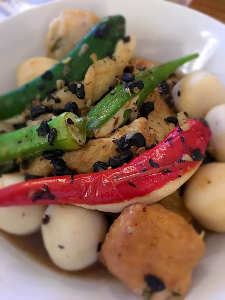 Fried Yong tau fu with black bean sauce|karen limさん