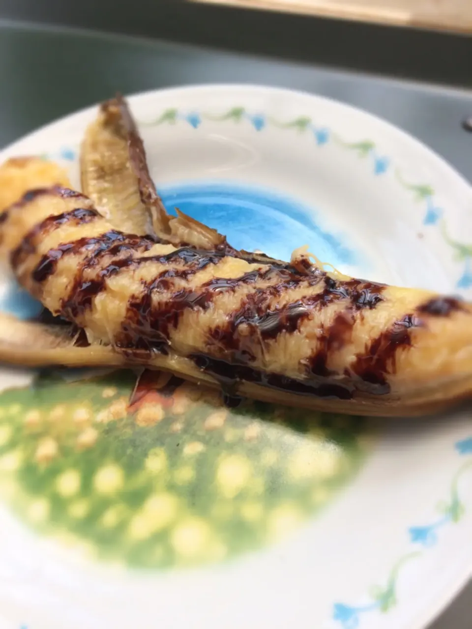 焼きバナナチョコソースかけ。|hiroさん