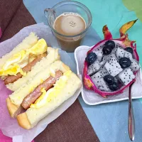 Luncheon meat with homemade bread|Agnes Chanさん