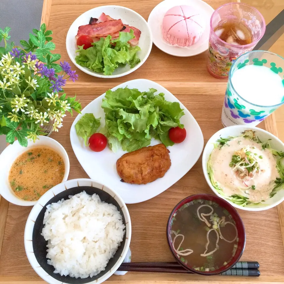 Snapdishの料理写真:5/5❤︎GW6日目こどもの日❤︎主人と娘の朝ごはん❤︎|Makinsさん