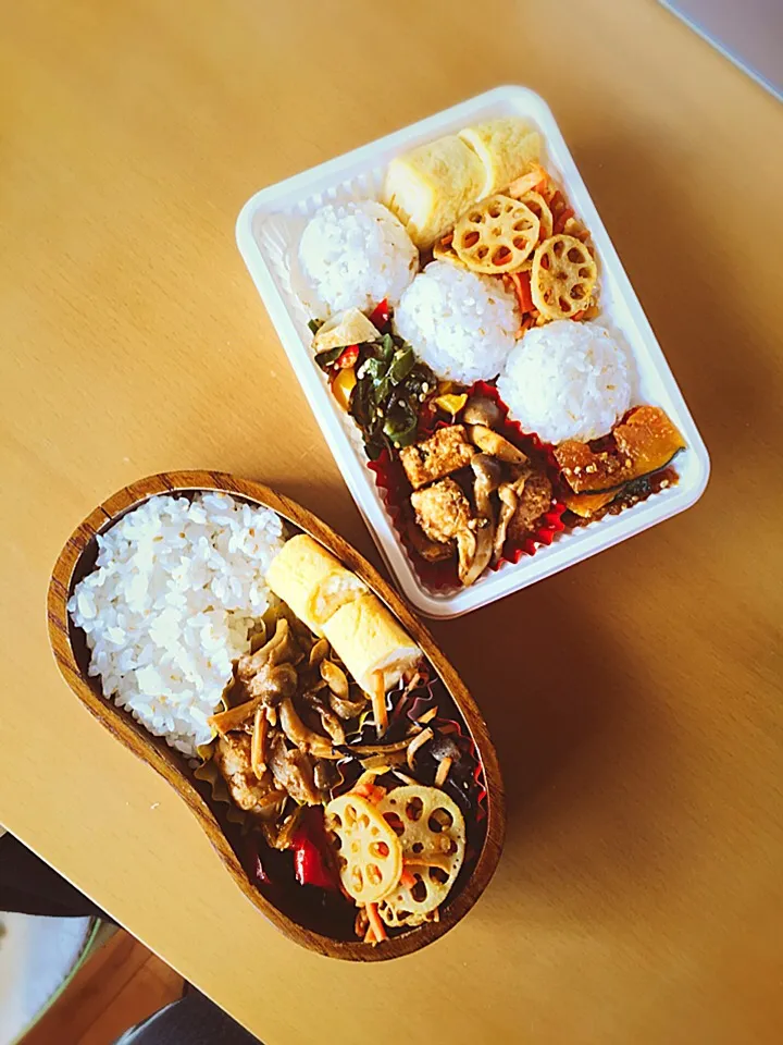 今日のお弁当♥︎二人分|ゆかさん