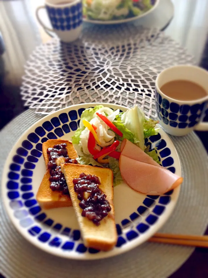 小豆トースト|青い空さん