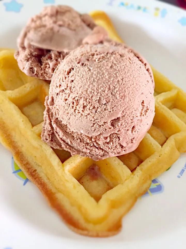 Waffle ice cream MILO - treat  for
Kids after exam ☺️|Tari's Kitchenさん