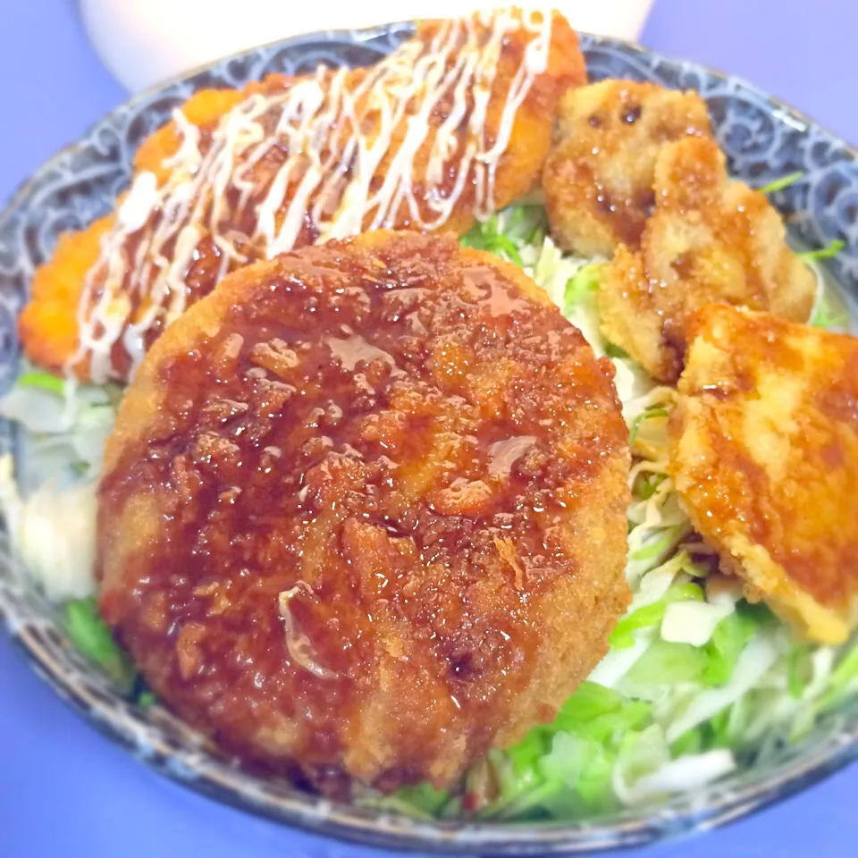 Snapdishの料理写真:何でもソースカツ丼|Hiroya Fujiiさん