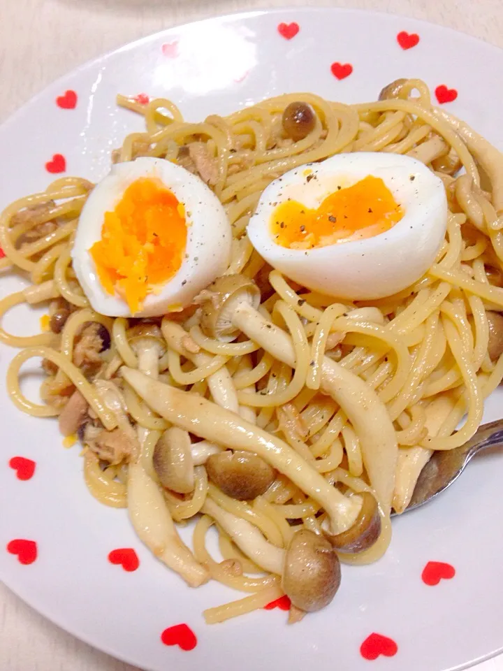 ツナとキノコの和風パスタ|あやにん食堂さん