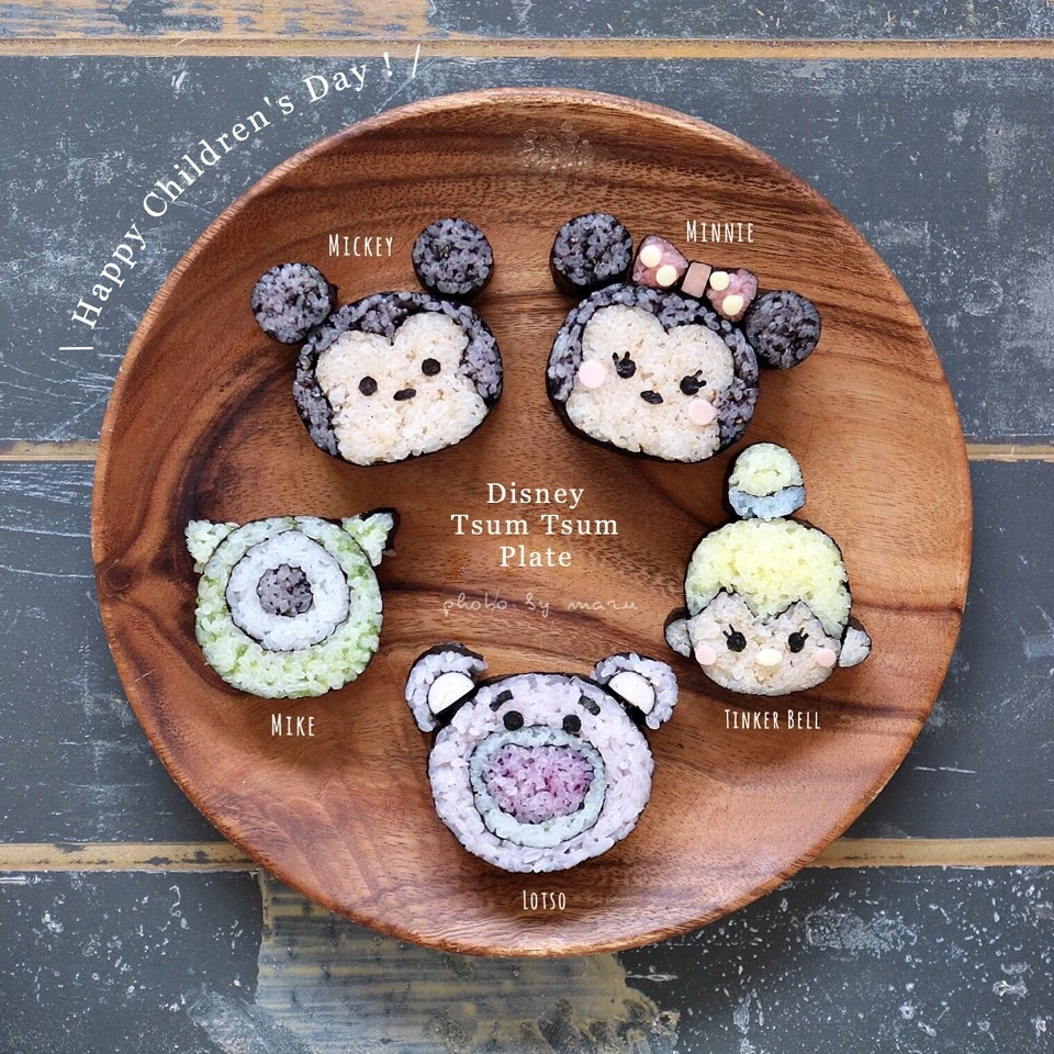 ディズニーツムツム巻き寿司♡|まるさん