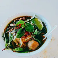 Thai noodles at the Melbourne Buddhist Temple|Bill Costlowさん