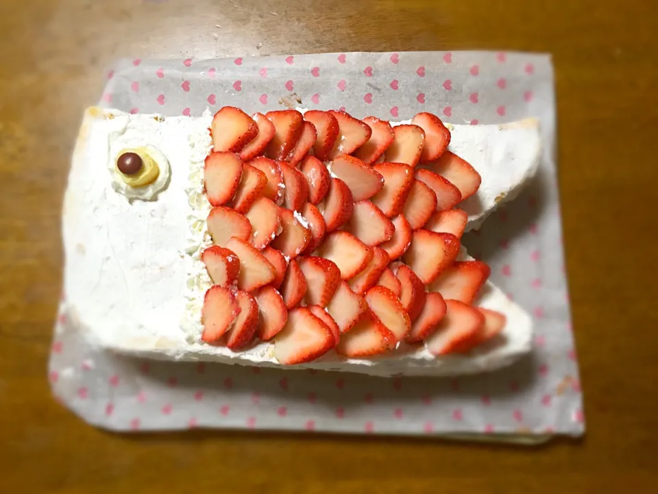 Snapdishの料理写真:鯉のぼりケーキ！|ちよこさん