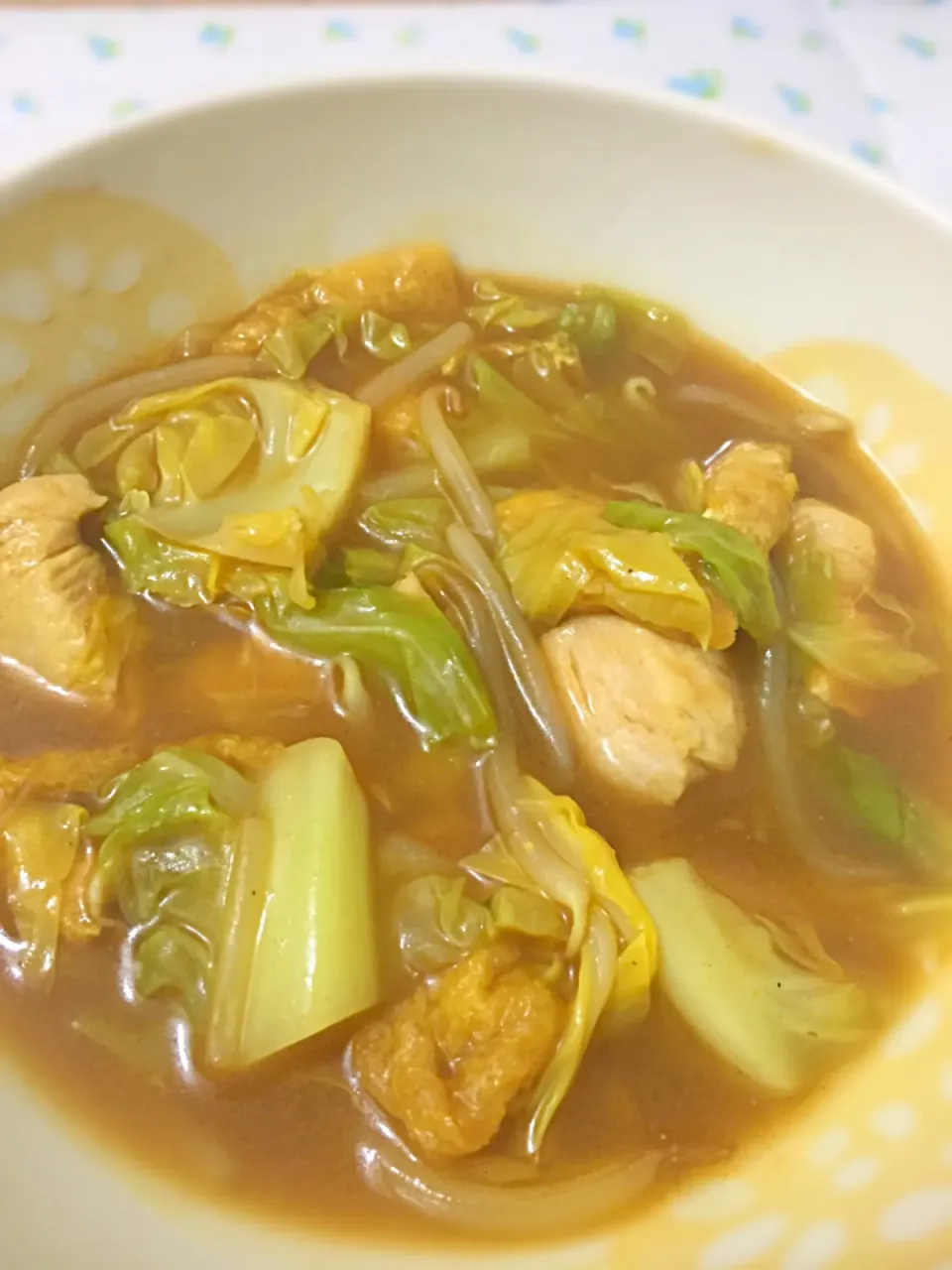 Snapdishの料理写真:野菜の味噌スープ煮  カレー風味|kyoさん