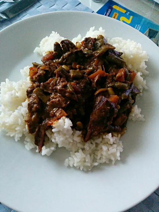 #hot #beef with #peppers & #rice|LucieFoodさん