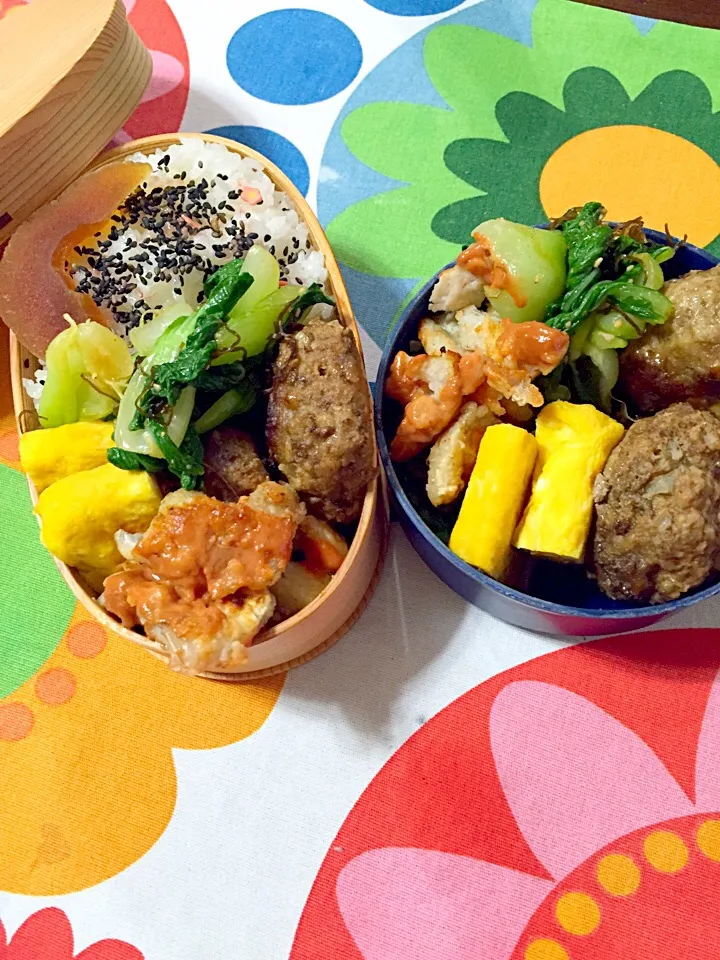 今日の2人お弁当(*p'∀'q) ｩﾝ|さくたえさん