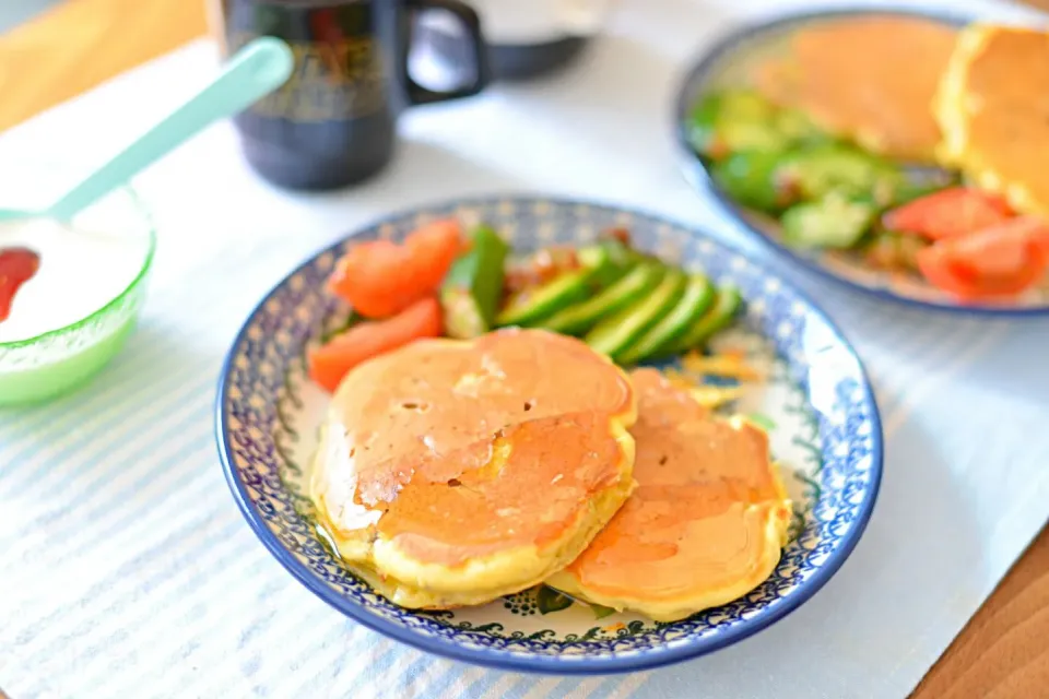 リンゴとくるみのパンケーキモーニング☕|さわ太郎さん