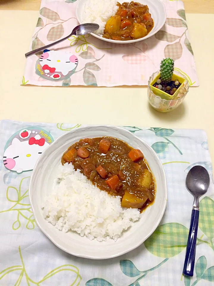 夕飯 りんご入り♡|くっきーさん