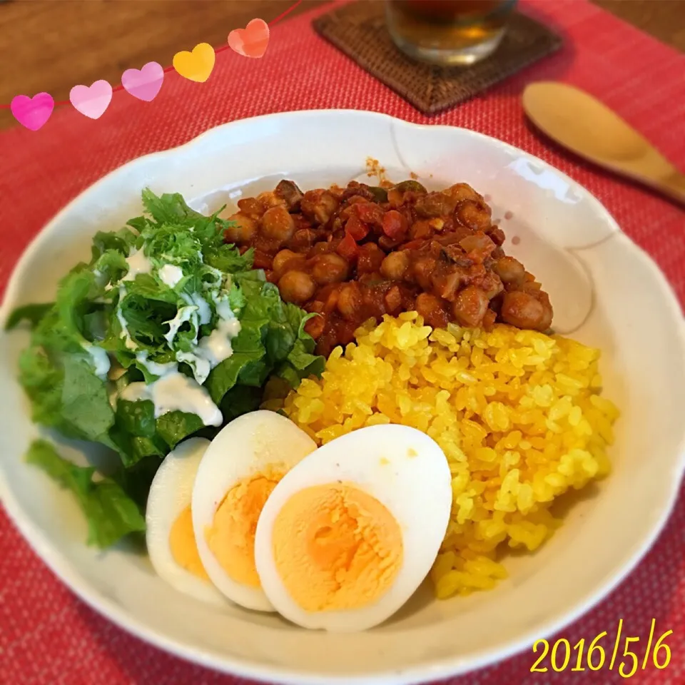 Snapdishの料理写真:ツナとひよこ豆のドライカレー🍛|𓇼 Ⓢ Ⓗ Ⓘ Ⓝ Ⓞ Ⓑ Ⓤ 𓇼さん