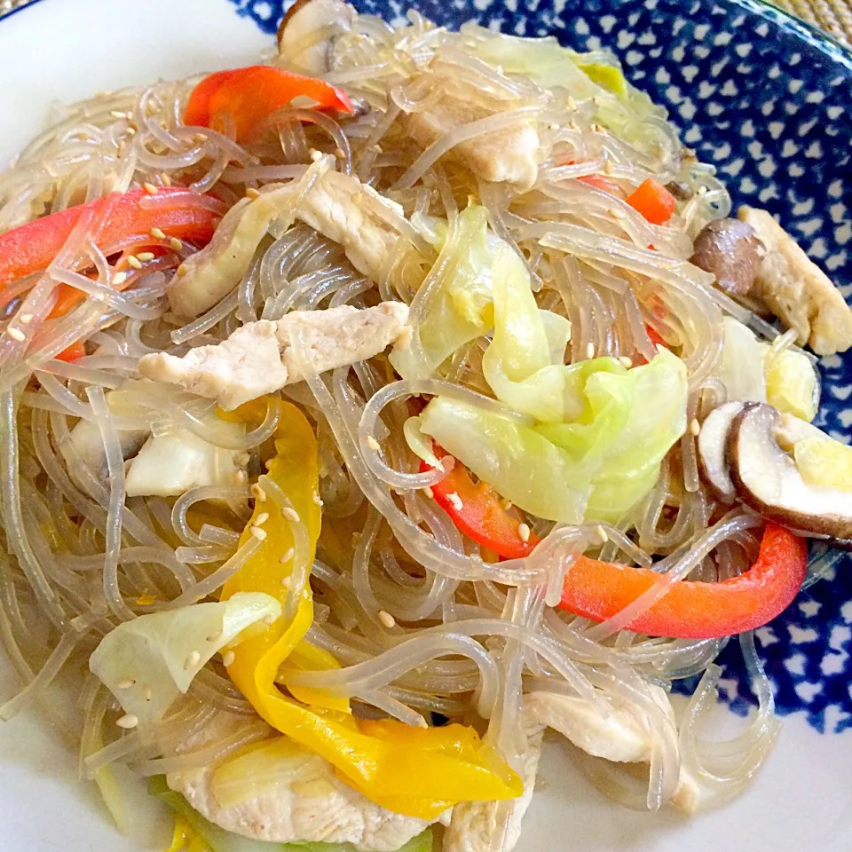 Sweet potato noodles stir fry.|Nanaさん