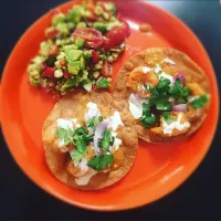 Flamed chipotle shrimp tostada|Foodieさん