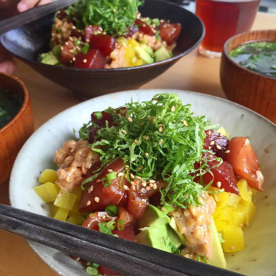 マグロアボカド納豆丼|maruruさん