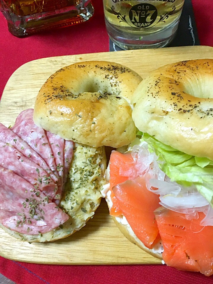 ニューヨークスタイル・ベーグルサンドイッチ😎New York style bagel sandwich!!
