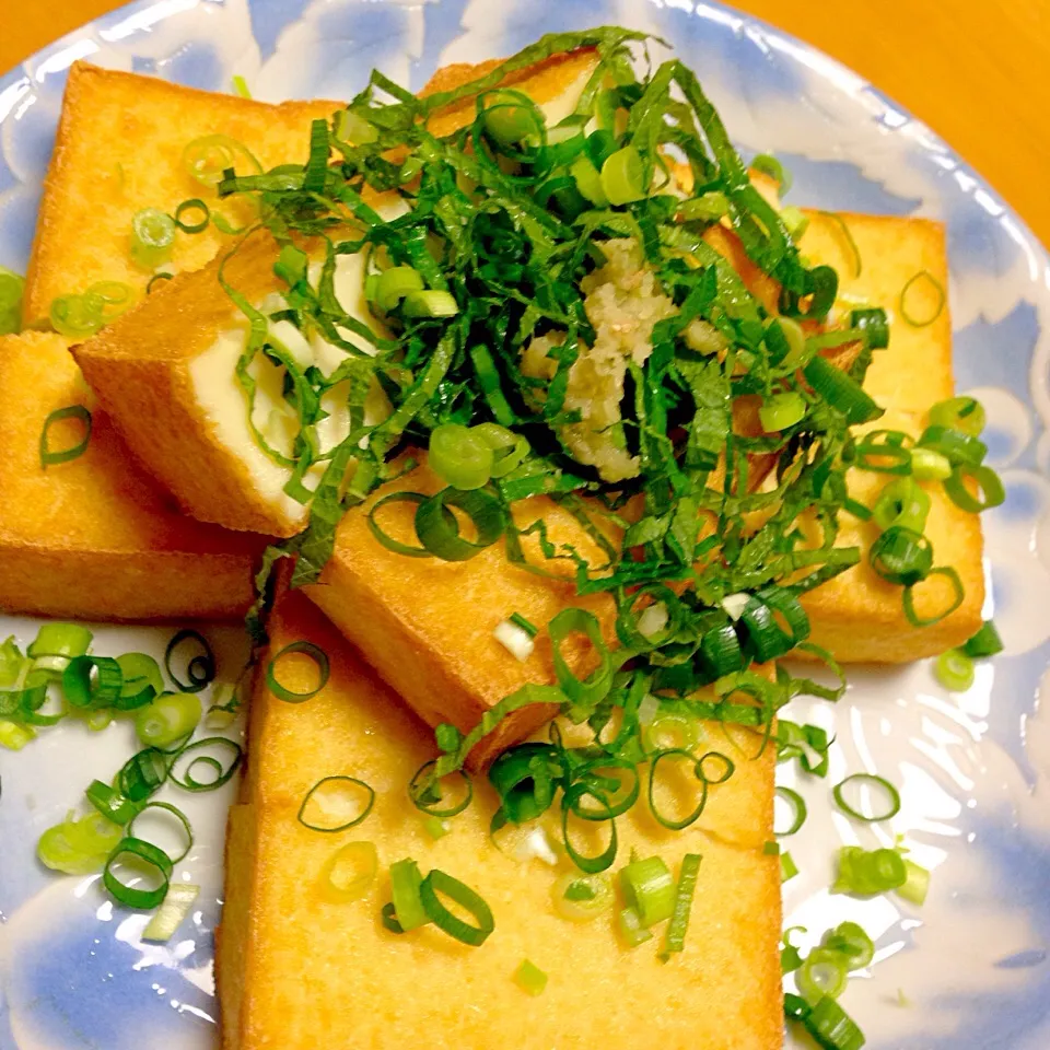 焼き絹揚げに薬味たっぷり😋|Yu Yu mamaさん