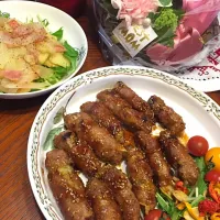 Snapdishの料理写真:キャベツ豚肉巻き&ジャーマンポテト♪