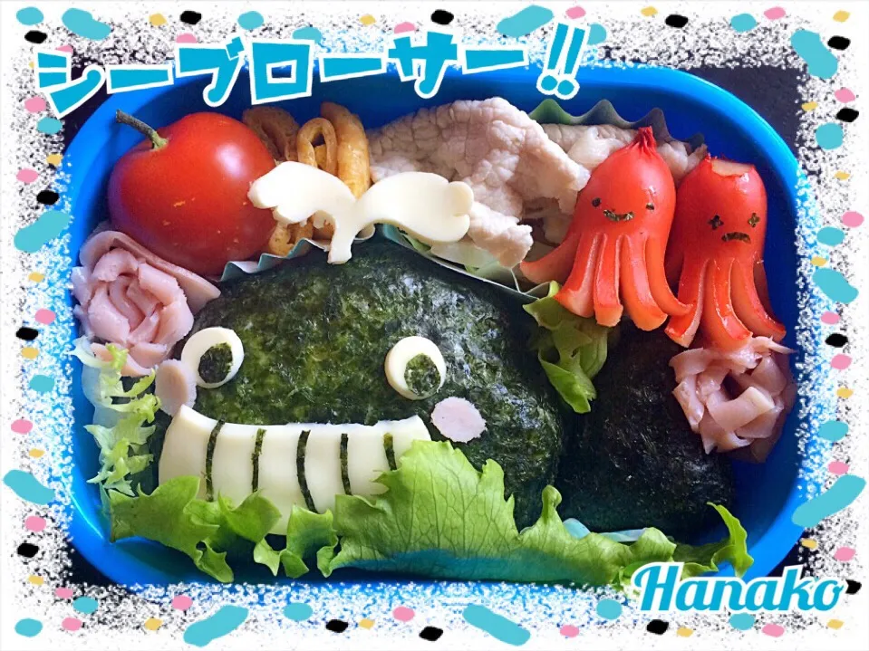 クジラ発見！弁当。|hanakoさん