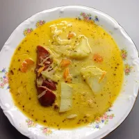 Sauerkraut Soup with sausage and potatoes.|CookingWithLoveさん