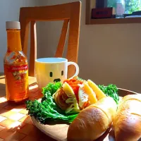 朝ごパン🍞&朝パスタ〜🍝
☕️