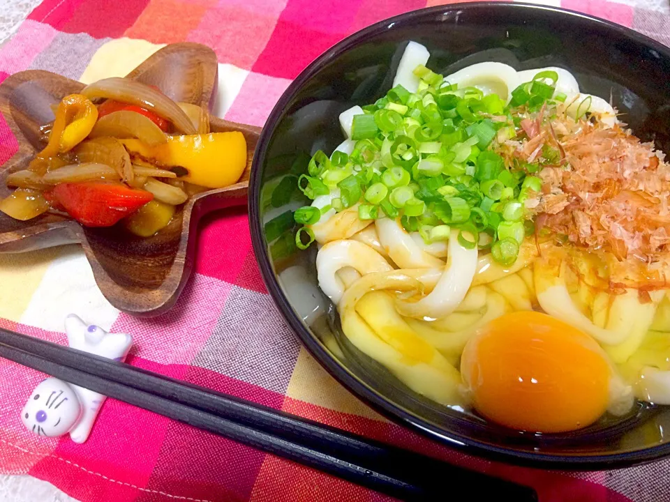 伊勢うどんとバルサミコ酢のマリネ|みぽさん