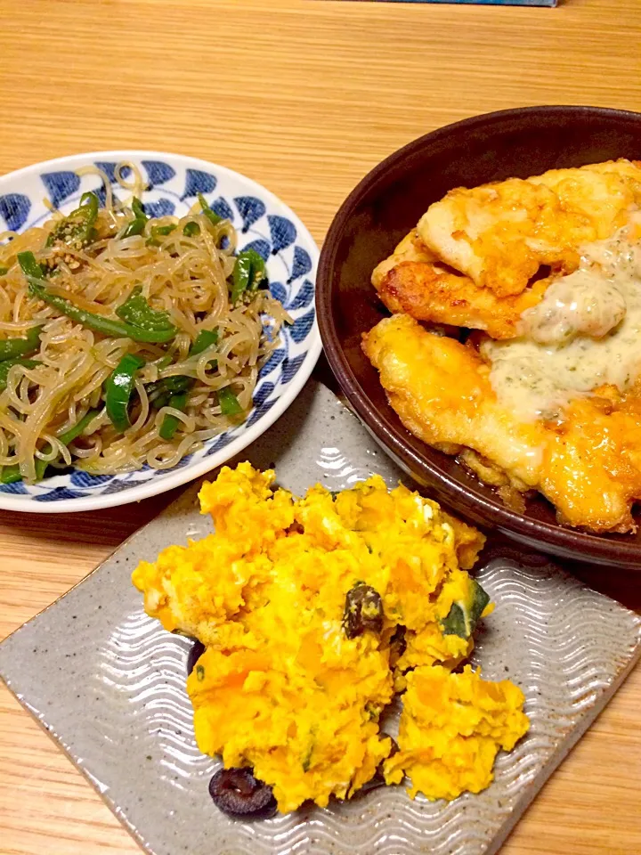 かぼちゃサラダ、チキン南蛮|中山 沙也可さん